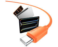 USAMS Kabel 60W 3A Silicone Fast Charging USB-C do USB-C pomarańcz - 1568985 - zdjęcie 9